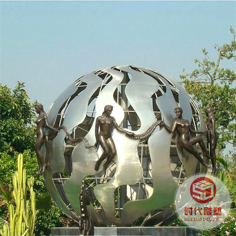 大型不锈钢雕塑定制城市地标性建筑公园广场彩钢园林景观标识厂家