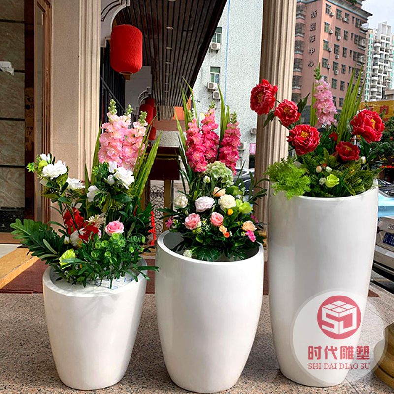 玻璃钢球形花盆商场花钵户外组合花器创意种植花箱酒店装饰大花瓶