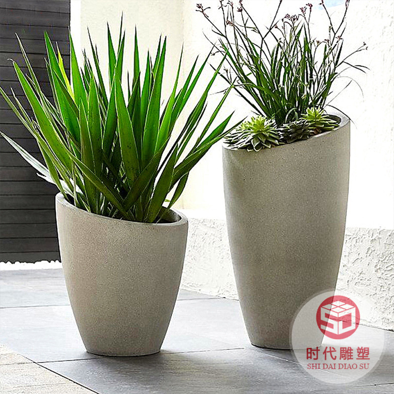 简约卧室树脂花插工艺玻璃钢花盆商场客厅居家园林机场落地大花瓶