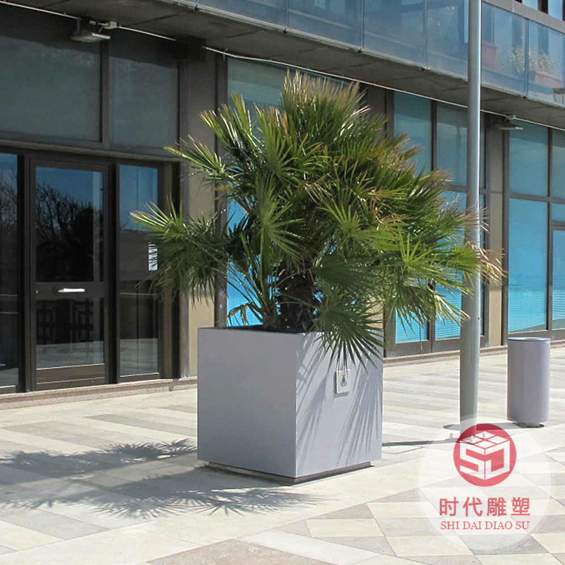 北欧风简约水泥花盆带木腿落地室内创意高档装饰木腿水泥花盆厂家