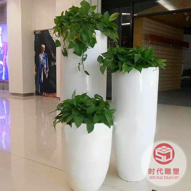 铁艺玻璃钢花盆长方形大花箱室外露台花池花槽阳台庭院种植仿水泥