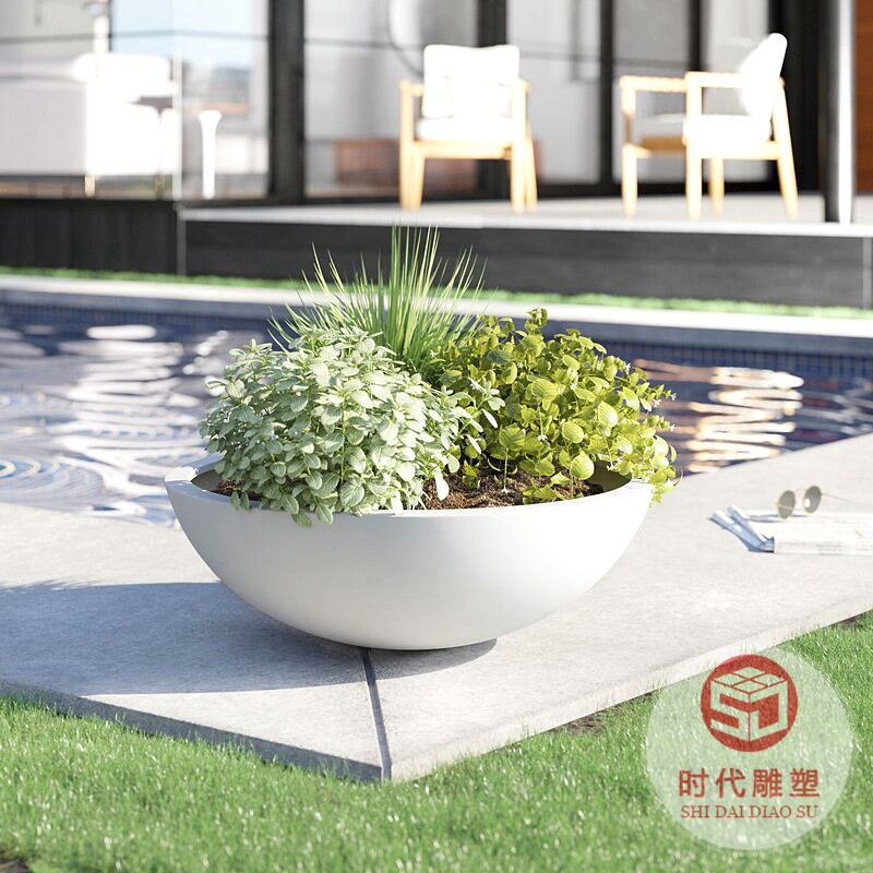 玻璃钢花箱园林绿化苗圃花盆户外工程高架桥悬挂式花盆种植槽厂家