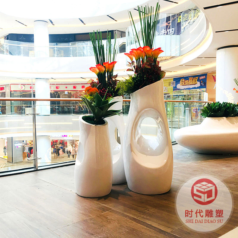 玻璃钢高速公路花箱树脂纤维户外壁挂式花盆河岸绿化种植槽厂家