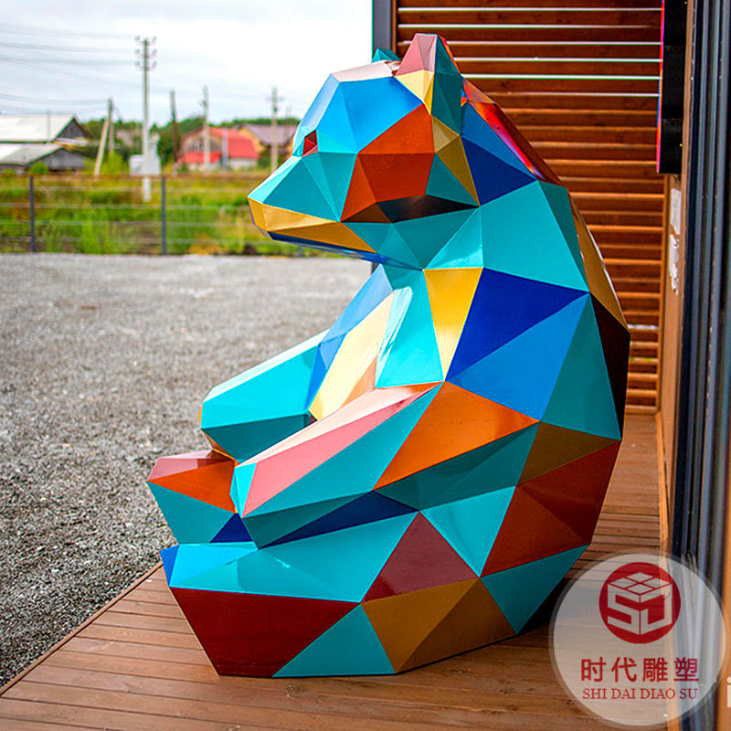 迪士尼玻璃钢卡通米奇老鼠公仔电镀雕塑样板房客厅轻奢装饰大摆件