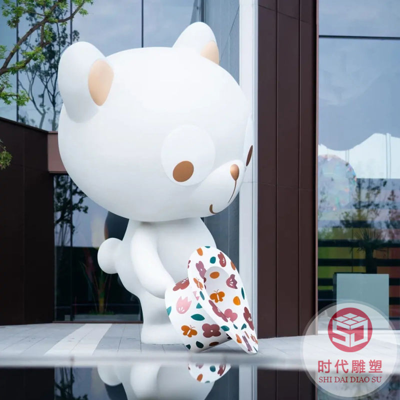 简约招财迎宾人雕塑弯腰鞠躬行礼玻璃钢人餐厅酒店KTV 装饰品摆件