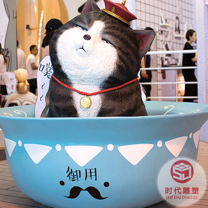 玻璃钢雕塑定制卡通动物人物美陈商场校园爬墙熊猫京东狗大型雕塑