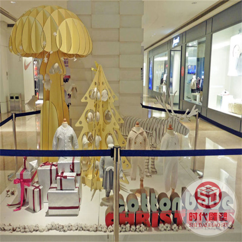 大型抽象电镀玻璃钢人物雕塑现代简约商场美陈装饰气球人艺术品