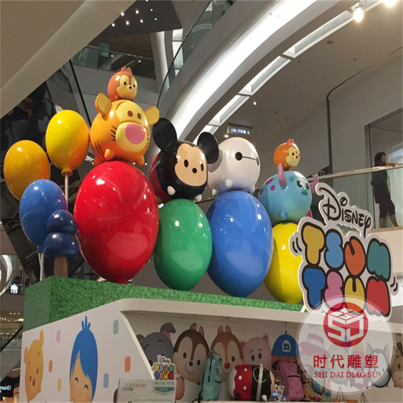 玻璃钢几何大型熊猫雕塑商场户外景观公园摆件美陈装饰上门安装