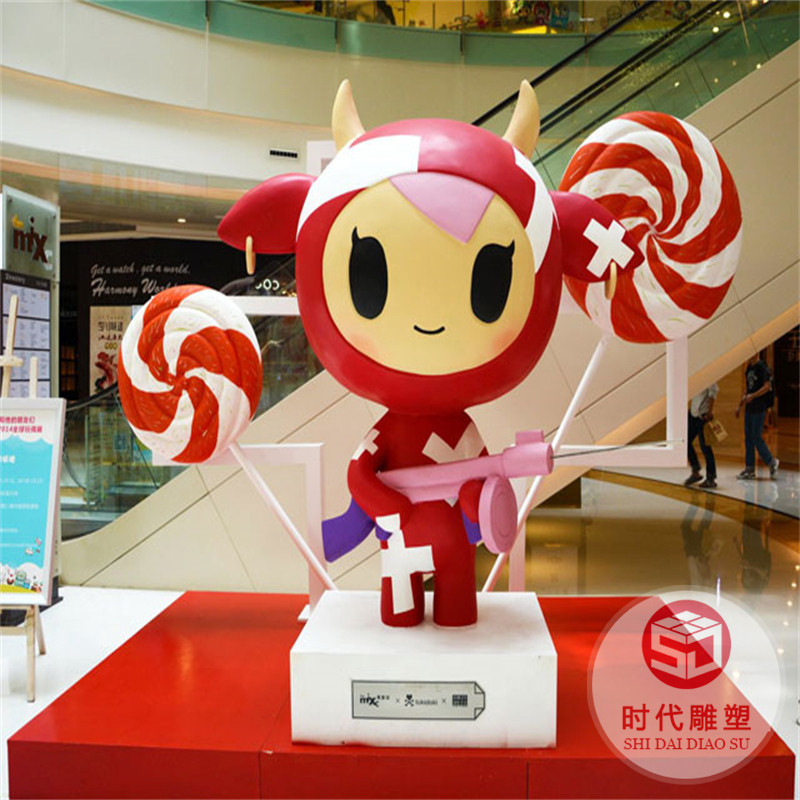 大型玻璃钢卡通雕塑商场美陈创意造型IP人物形象摆件玻璃钢熊雕塑