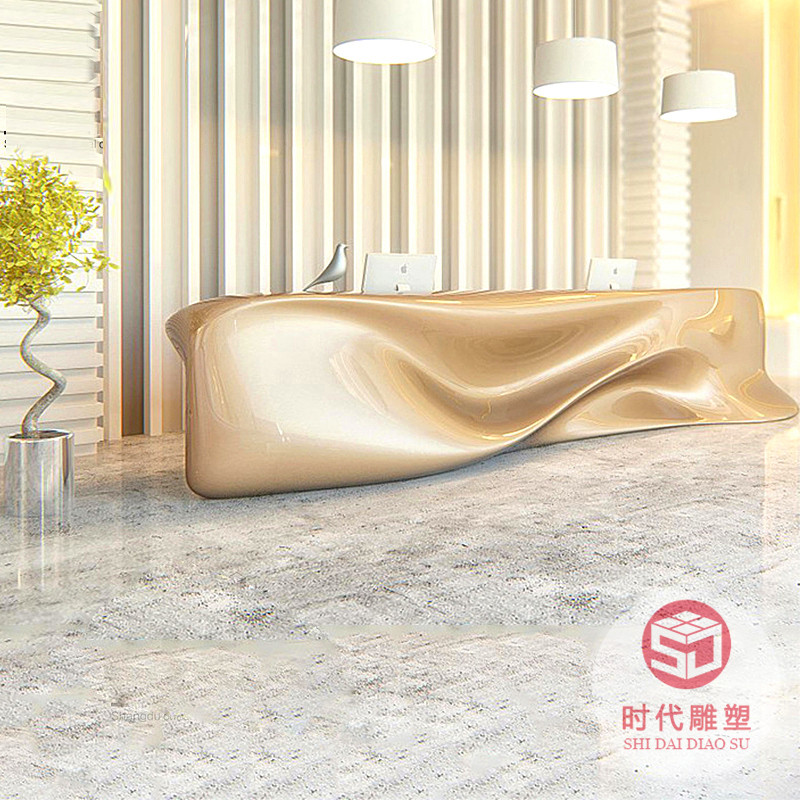 玻璃钢接待台创意商场酒店指引台酒吧机场咨询台办公楼售楼处前台