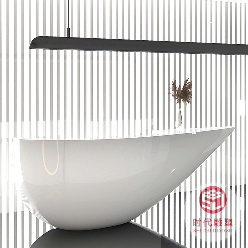 玻璃钢烤漆前台定制护士站工作台酒吧公司圆形半弧异形吧台接待台