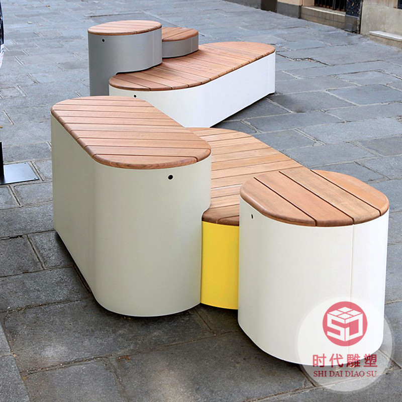 玻璃钢三组合异形座椅茶几酒店售楼部厅休闲单椅户外广场会所定制