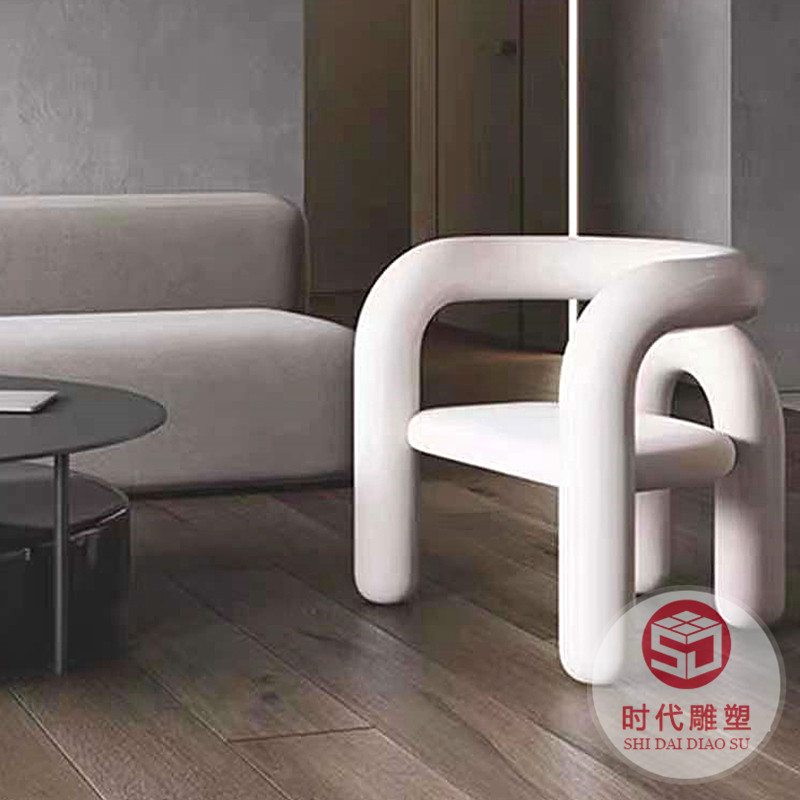 户外网红玻璃钢鹅卵石座椅商业广场休息区坐凳美陈软包沙发休闲椅